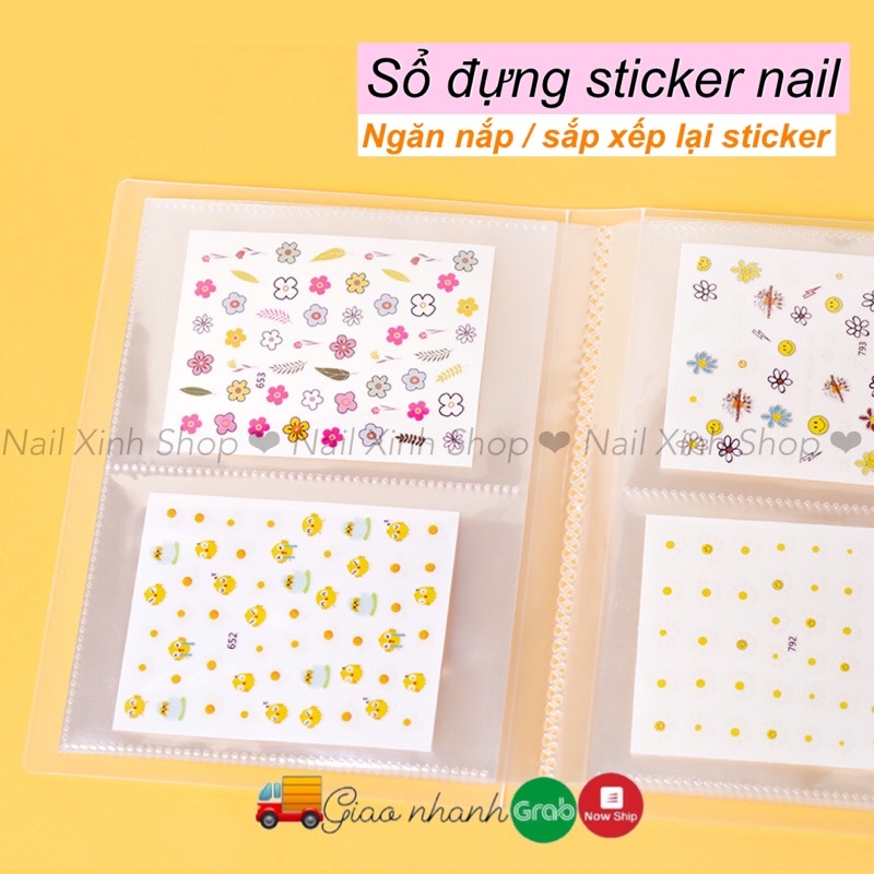 Sổ đựng sticker nail - album sticker
