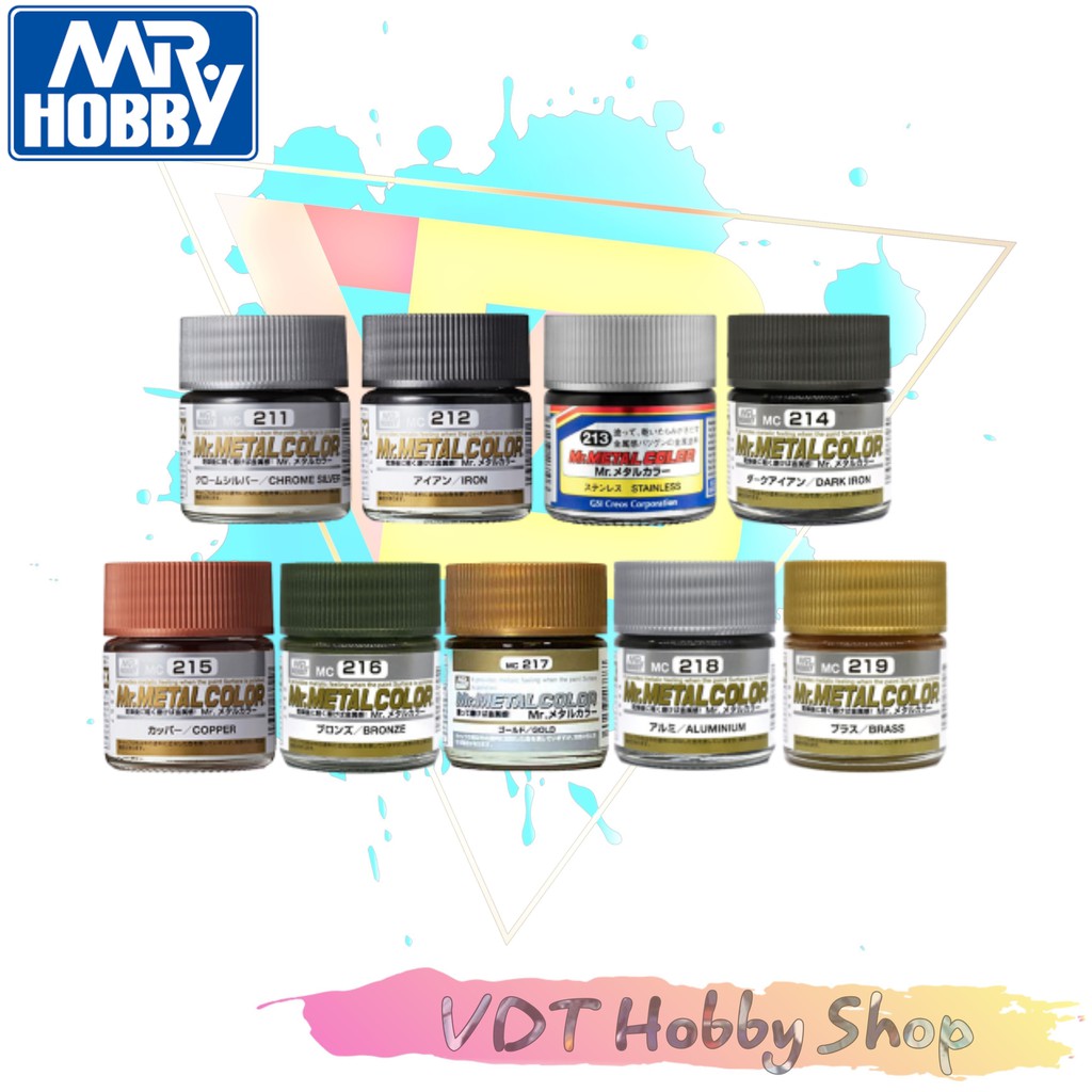 Sơn mô hình Mr.Metal color MC-211 -> MC-219