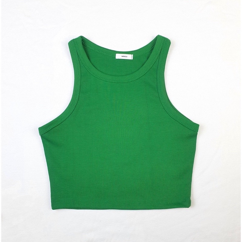 Áo croptop ba lỗ ngược KA Closet chất bozip dầy co dãn tốt, mặc tôn dáng, 2 màu sang chảnh