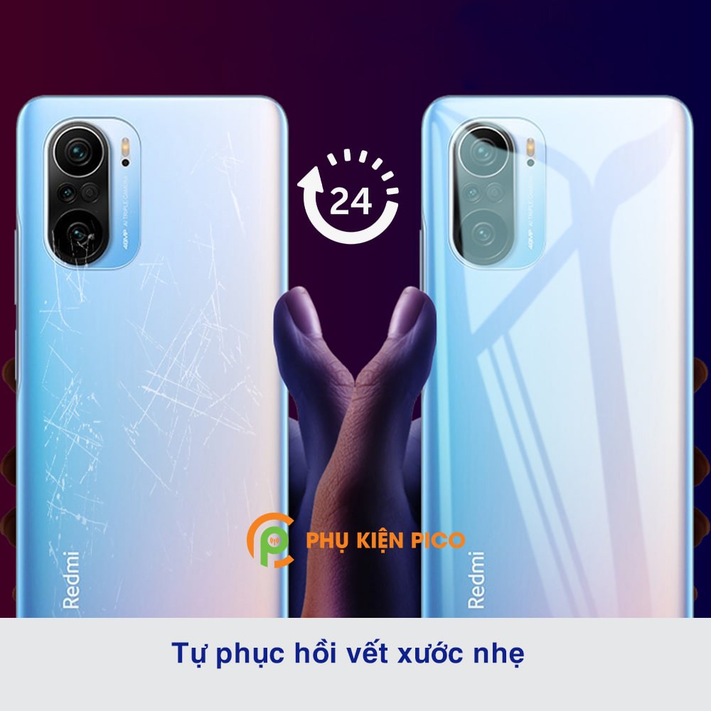 Dán lưng Redmi K40 full mặt lưng dẻo trong suốt PPF tự phục hồi vết xước - Dán lưng Xiaomi Redmi K40