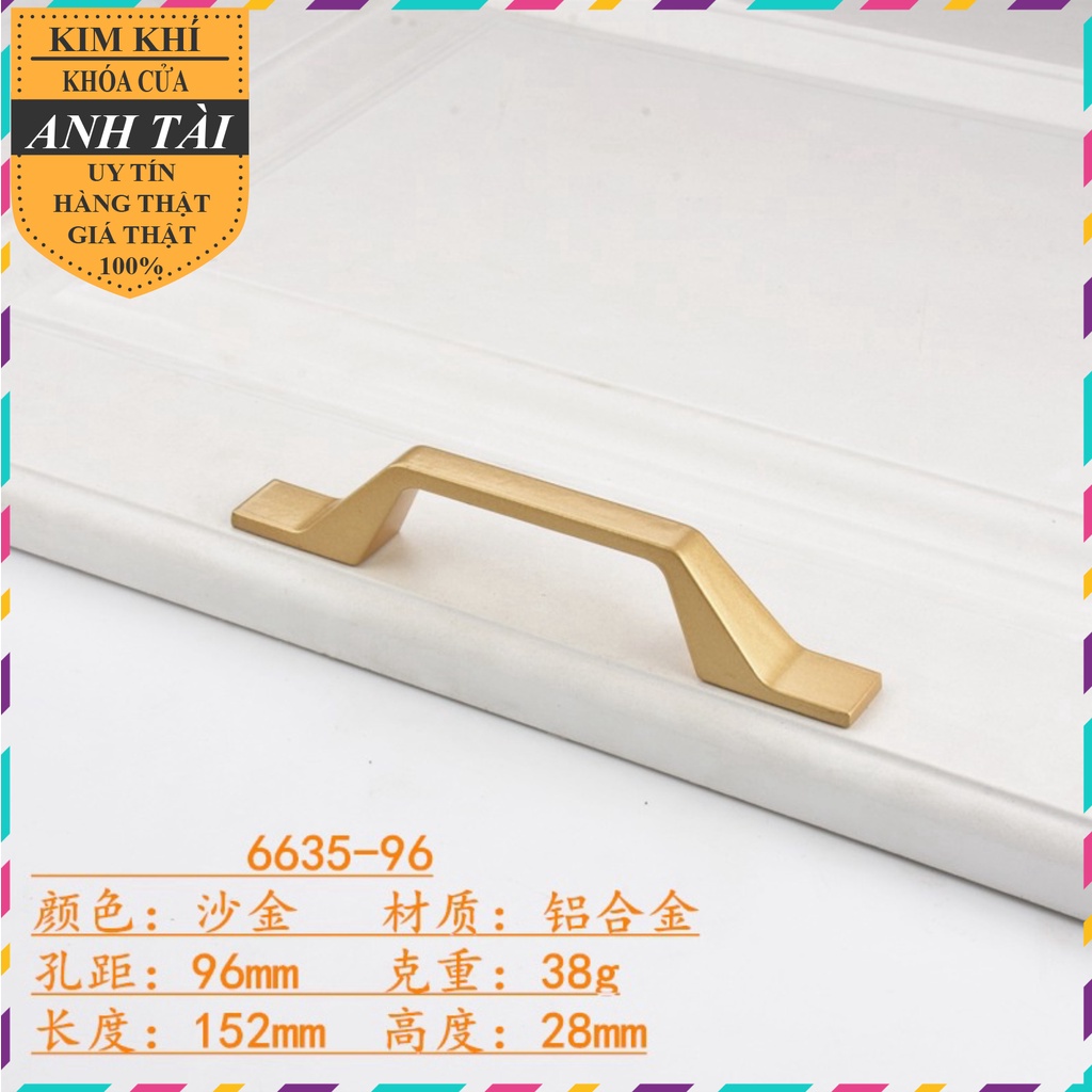 Tay nắm tủ bếp, tay nắm ngăn kéo tủ áo màu vàng cát hợp kim nhôm phong cách hiện đại