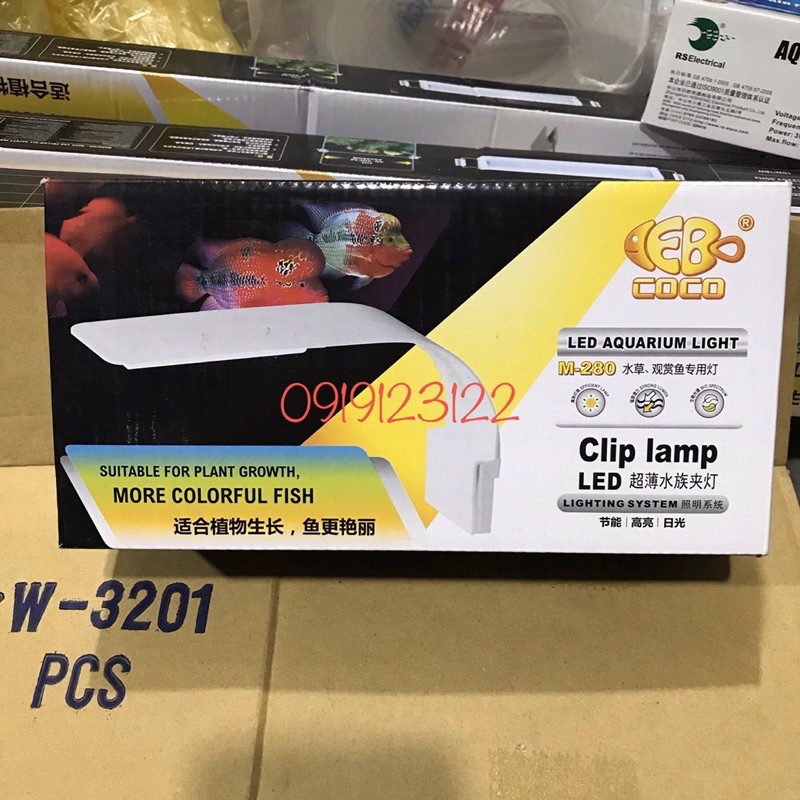 Đèn LED màu trắng kẹp thành hồ cá thuỷ sinh
