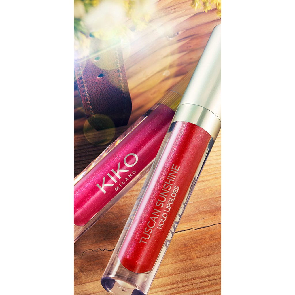 Son kem bóng nhũ ngọc trai Kiko - Tuscan Sunshine Holo Lipgloss - Son kem Kiko Milano Italy - Son kem nhủ 3D