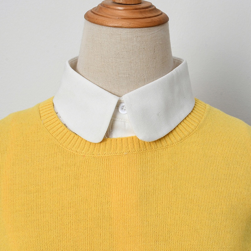 Áo Sơ Mi Nữ Nửa Cổ Ren Rỗng Tháo Rời Được In Họa Tiết Hoa