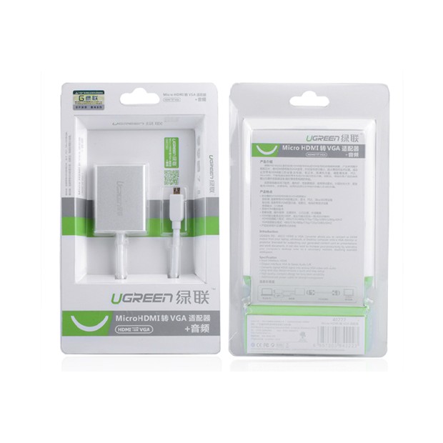 Dây chuyển Micro HDMI ra VGA Ugreen 40222