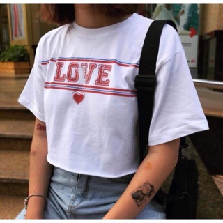 ☀️Áo Croptop Tay Lỡ Love