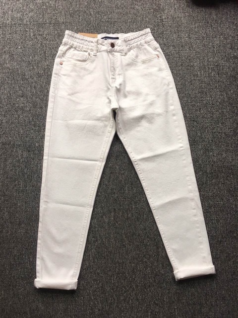 Quần jeans lưng thun đen trắng mới c-a