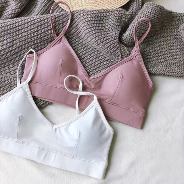 Áo Bralette Cotton Mịn Có Đệm Và Khe Tháo Mút B134