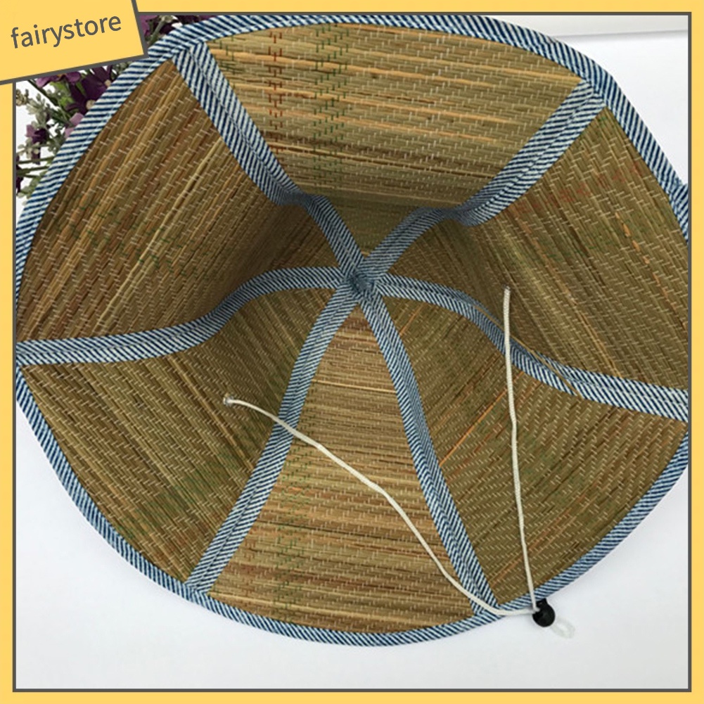 Mũ đan cói vành rộng chống tia uv có thể gập lại thời trang đi biển cho nữ