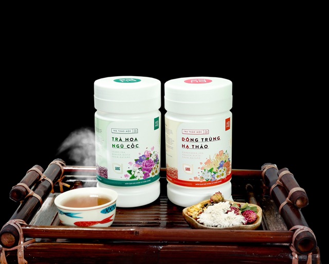 TRÀ HOA NGŨ CỐC ĐÔNG TRÙNG HẠ THẢO- GIẢM CÂN, ĐẸP DA, THANH LỌC CƠ THỂ,TĂNG ĐỀ KHÁNG - HỘP 500gram