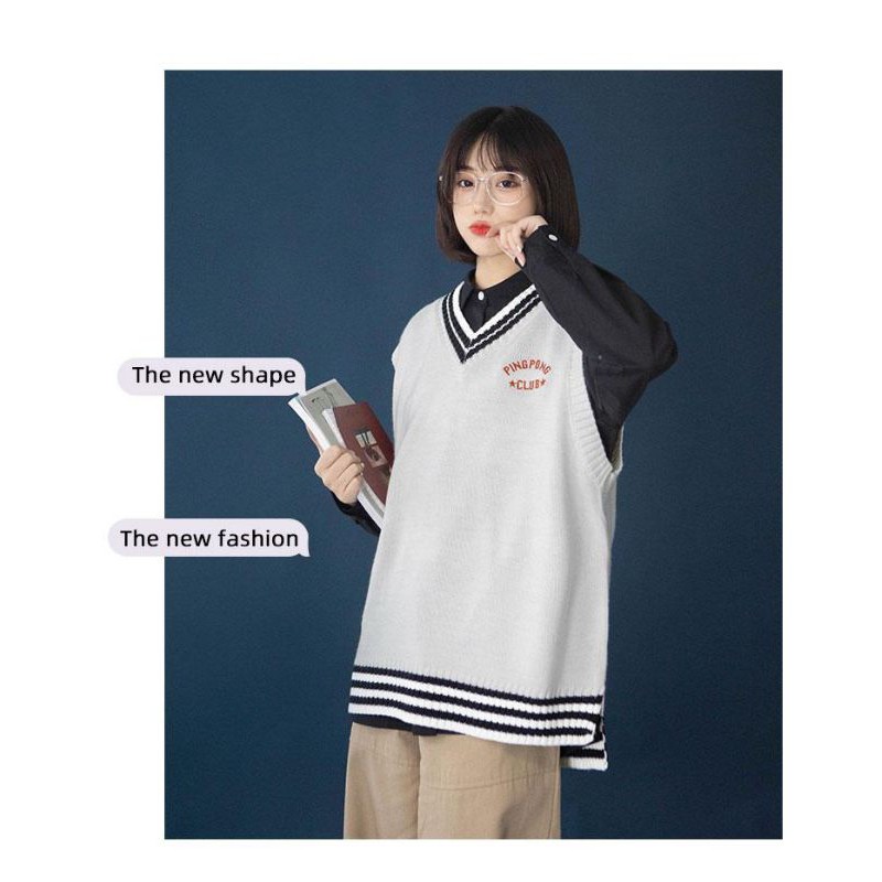 Áo Gile len unisex ulzzang style học sinh Hàn Quốc