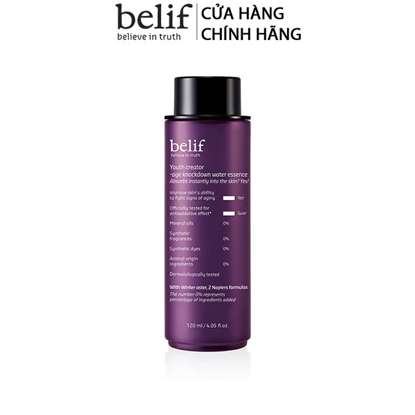[Mã COSDEP18 giảm 10% đơn 600K] Nước dưỡng chống lão hóa củng cố độ đàn hồi belif Age Knockdown Water Essence 120ml | BigBuy360 - bigbuy360.vn