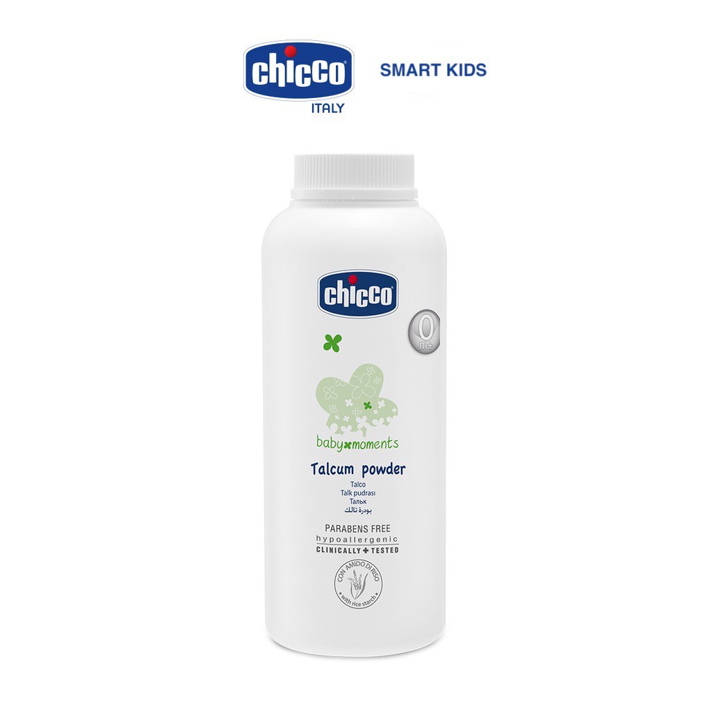 Phấn rôm chiết khấu từ tinh bột gạo Chicco cho bé 0M+ hộp 150gram an toàn cho bé-BaByC