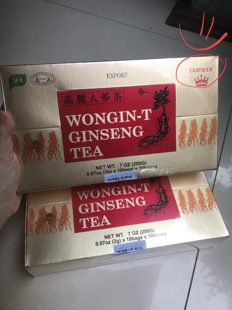 Trà sâm panax ginseng tea hộp 100 gói