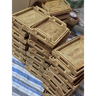 J Vintage -  Khay Decor đa dụng mây tre đan ( Giá Xưởng)