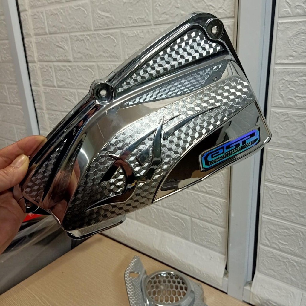 Bộ Ốp 5 Món Vision 2021 - 2023 Vân Carbon và Xi crom Cao Cấp