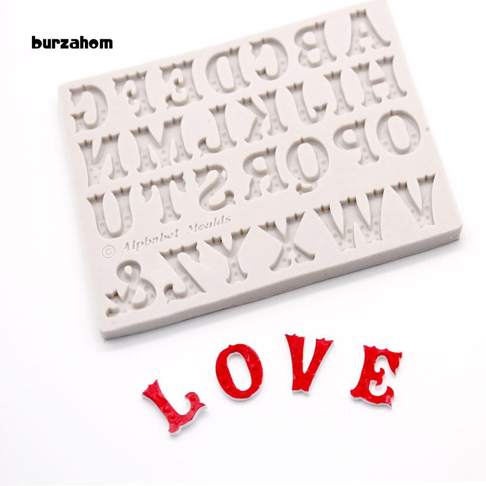 Khuôn silicon làm bánh đa năng tiện dụng với họa tiết chữ cái