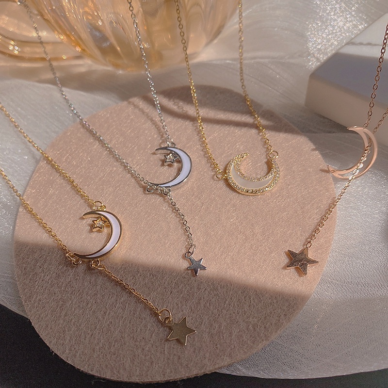 Vòng cổ Thép Titan Cao Cấp Đính Đá Zircon Sang Trọng Cho Nữ 2021