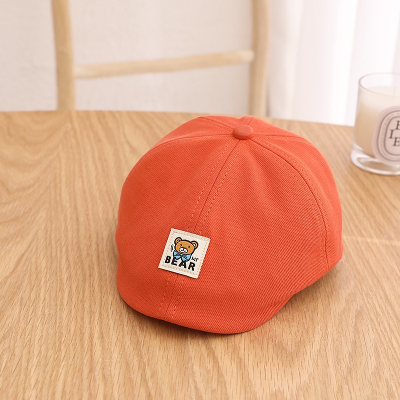 Mũ Beret Hình Gấu Mềm Cho Bé 1-3 Tuổi
