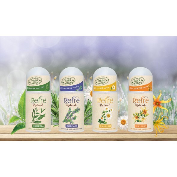 Refre Natural - Lăn khử mùi chiết xuất từ thiên nhiên