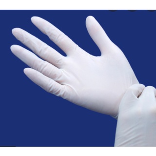 Găng tay cao su nitrile màu trắng 12inch size S/M/L