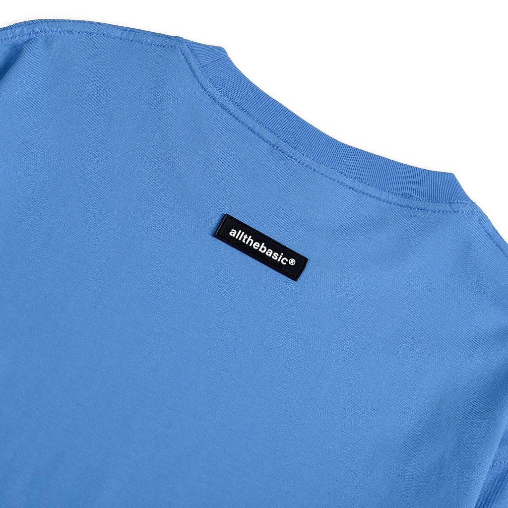 100% cotton  , Áo thun form rộng local brand All The Basic - Brushing Tee - Xanh Pastel