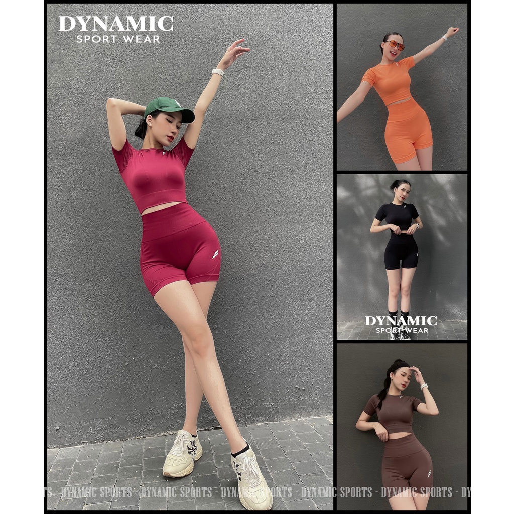 Quần đùi và Croptop thể thao tập Gym nữ Doyoueven Hyperflex