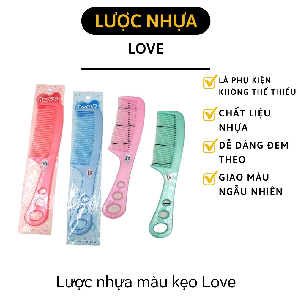 Lược nhựa màu kẹo siêu xinh dễ thương