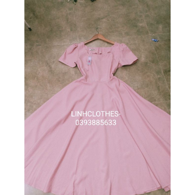 Đầm cổ vuông xoè Witch023- hình thật trải sàn | BigBuy360 - bigbuy360.vn