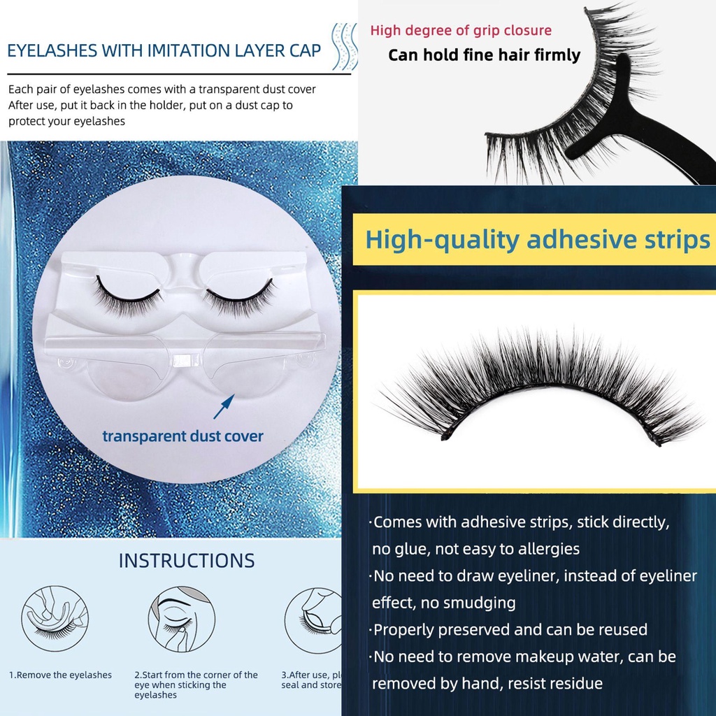 Lông Mi Giả Tự Dính Dùng Trang Điểm Tự Nhiên