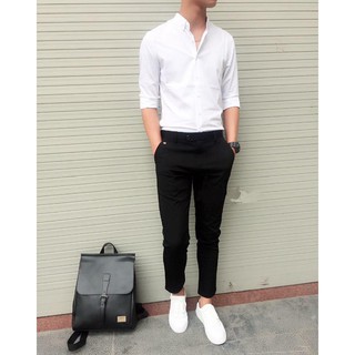 áo sơ mi trắng cổ bẻ Hàn quốc(có Voucher GIẢM GÍA)