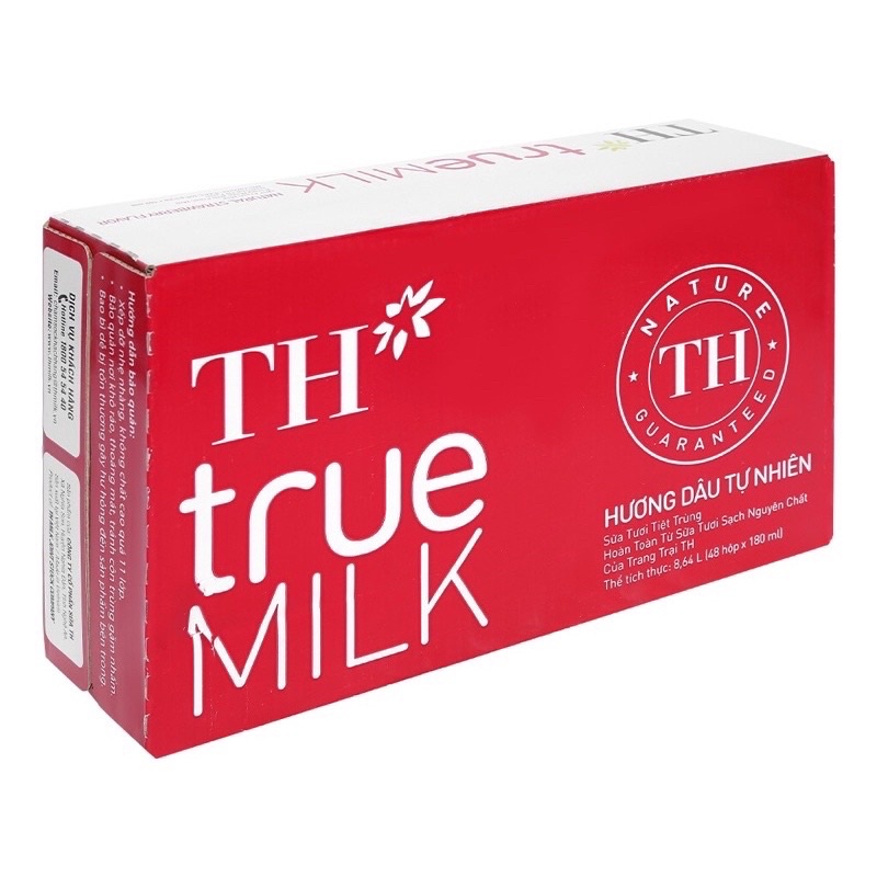 (Sẵn kho) Thùng sữa TH true Milk 180ml