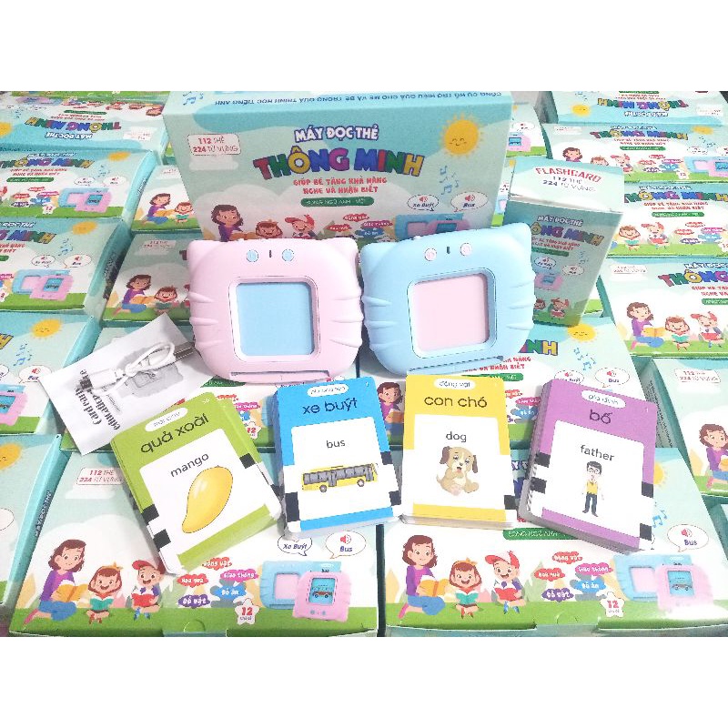 Máy Đọc Từ Vựng Song Ngữ Việt - Anh Đồ Chơi Thông Minh Thẻ Flashcard Tiếng Anh Tiếng Việt