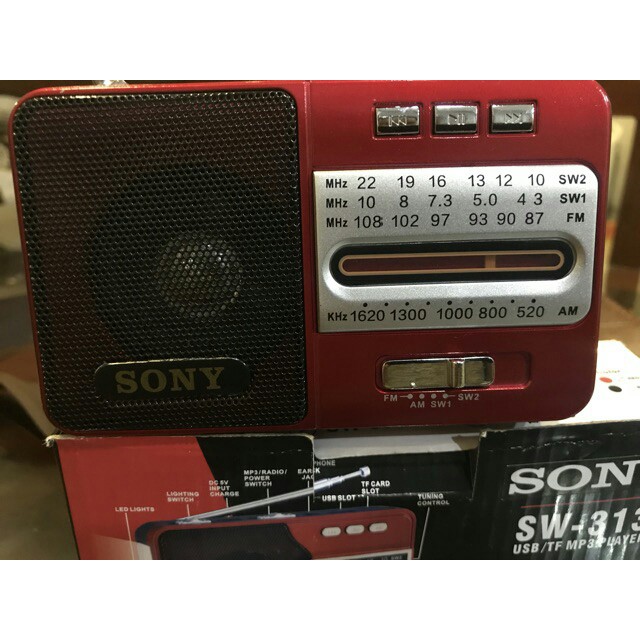 Radio sony sw-303 đọc thẻ sd usb có lỗ cắm tai phone tặng củ sạc