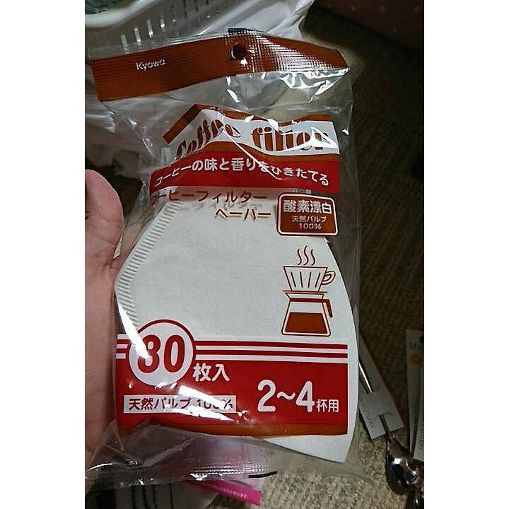 Giấy lọc cà phê cỡ nhỡ 2-4 cốc xuất xứ Nhật 80 tờ.