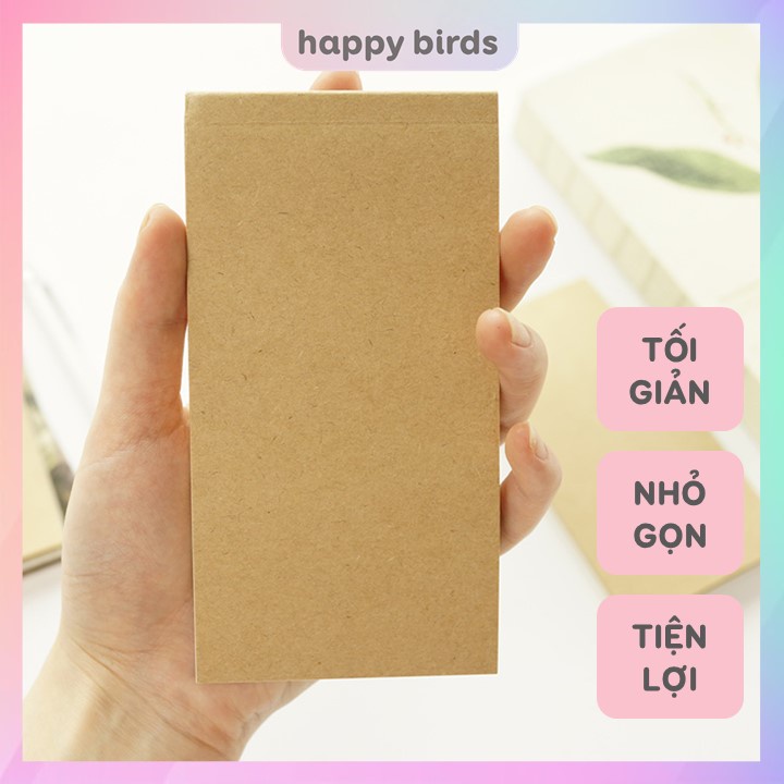 Giấy note sổ tay 100 tờ ghi chú giấy nhớ bảng viết todo list bảng kế hoạch sổ kế hoạch vintage planner HappyBirds