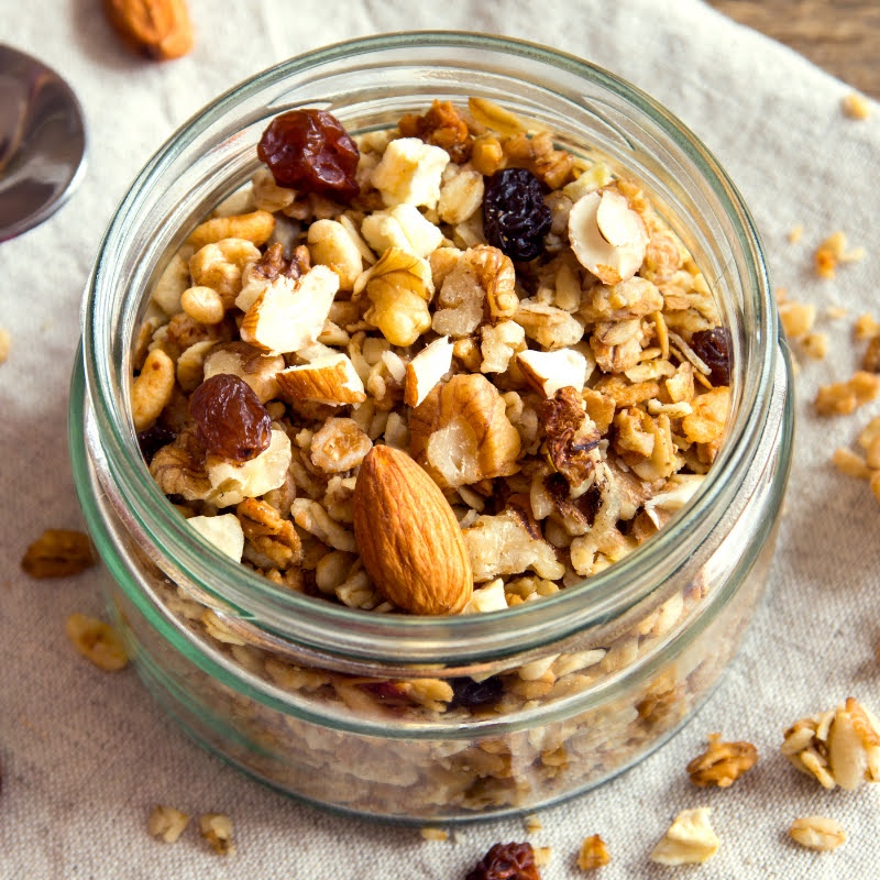 Granola siêu Hạt & Quả Ngũ cốc giảm cân ăn kiêng mix 12 loại hạt dinh dưỡng, trái cây sấy khô nhập khẩu 500g