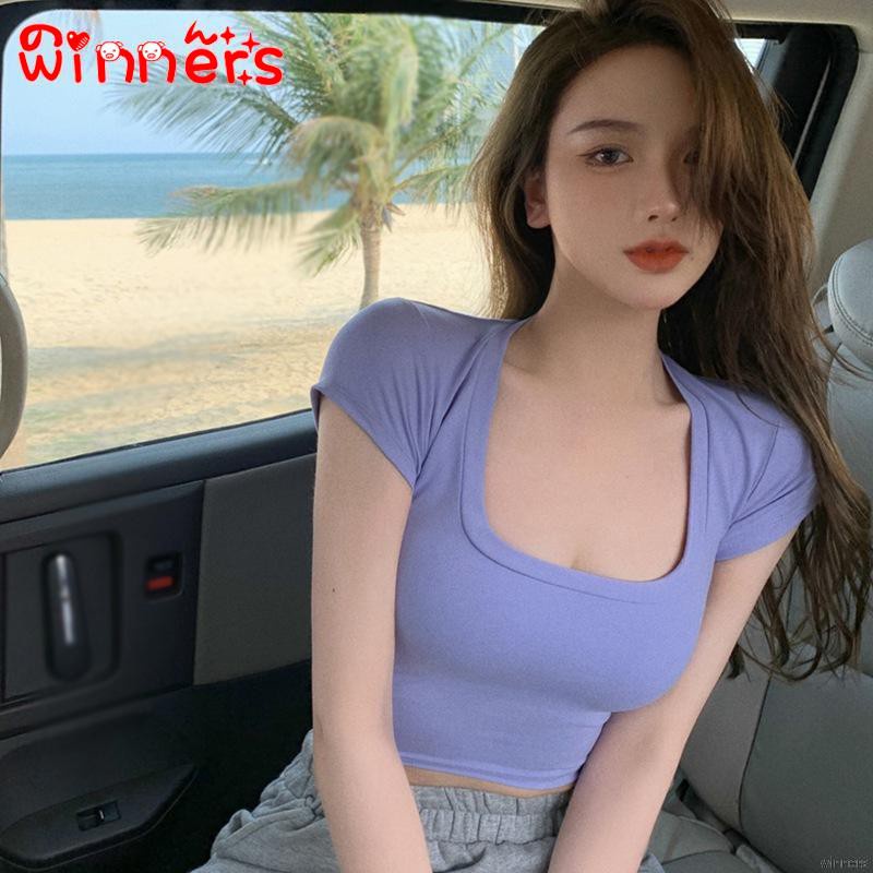 Áo Croptop Tay Ngắn Thiết Kế Quyến Rũ Cho Phái Nữ | BigBuy360 - bigbuy360.vn