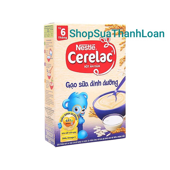 [HSD T3-2022] Bột ăn dặm Nestlé Cerelac gạo sữa dinh dưỡng hộp 200g (từ 6 tháng)