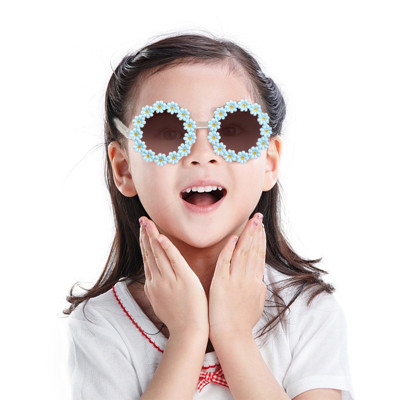 Kính Mát Gọng Nhựa Mềm Hình Hoa Cúc Cho Bé
