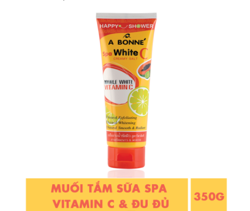 Muối Tắm Sữa Spa A Bonne Vitamin C Làm Trắng Da, Tẩy Tế Bào Chết A Bonne Spa White C Creamy Salt 350g