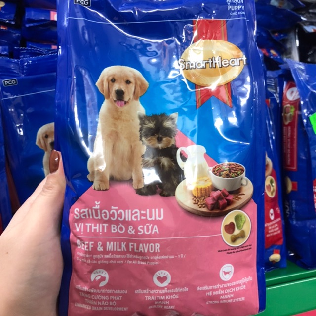 Hạt Smart Heart Thái Lan vị bò và sữa 1.5kg