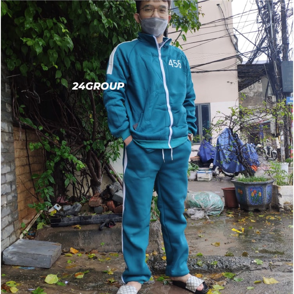 Bộ quần áo khoác nỉ Trò Chơi Con Mực HOT TREND 456 TRANG PHỤC HALOWEEN cosplay SQUID GAME squidgame