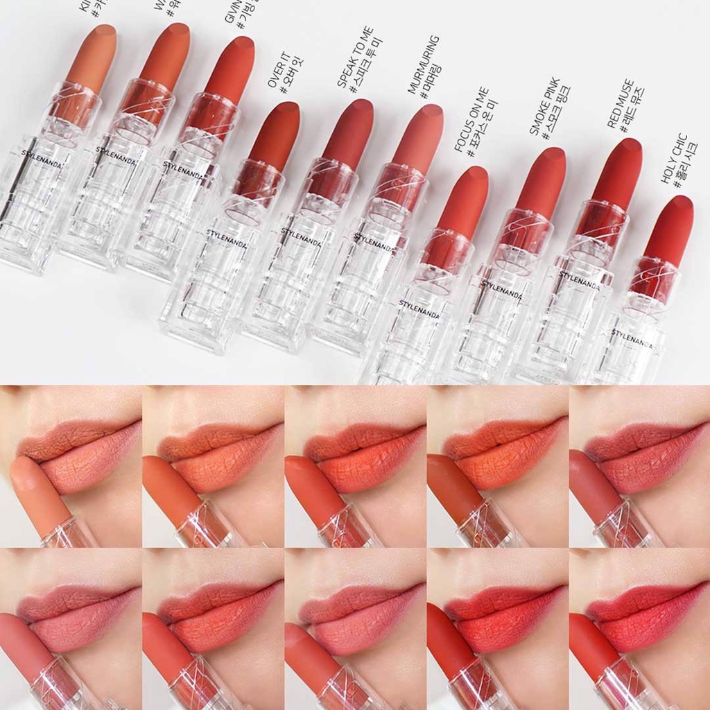 SON THỎI 3CE SOFT MATTE LIPSTICK CLEAR LAYER EDITION VỎ TRONG