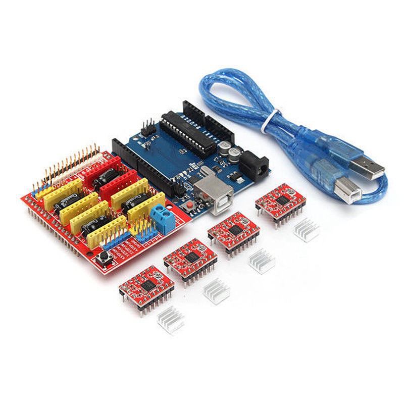 Mạch Arduino Cnc Shield V3 + Uno R3 + A4988X4 Grbl