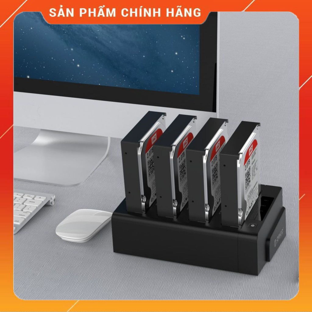 Đế ổ cứng (Docking) 4 khe cắm 3.5" / 2.5" SATA 3 USB 3.0 ORICO 6648US3-C