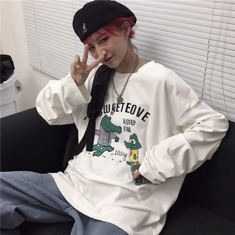 Áo thun tay dài nam nữ 💥FREESHIP💥 Áo tay dài khủng long dáng rộng cực chất  [ao thun] | BigBuy360 - bigbuy360.vn