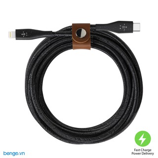  Cáp sạc nhanh Belkin BOOST↑CHARGE™ USB-C to Lightning DuraTek™ 1.2m MFI Power Delivery