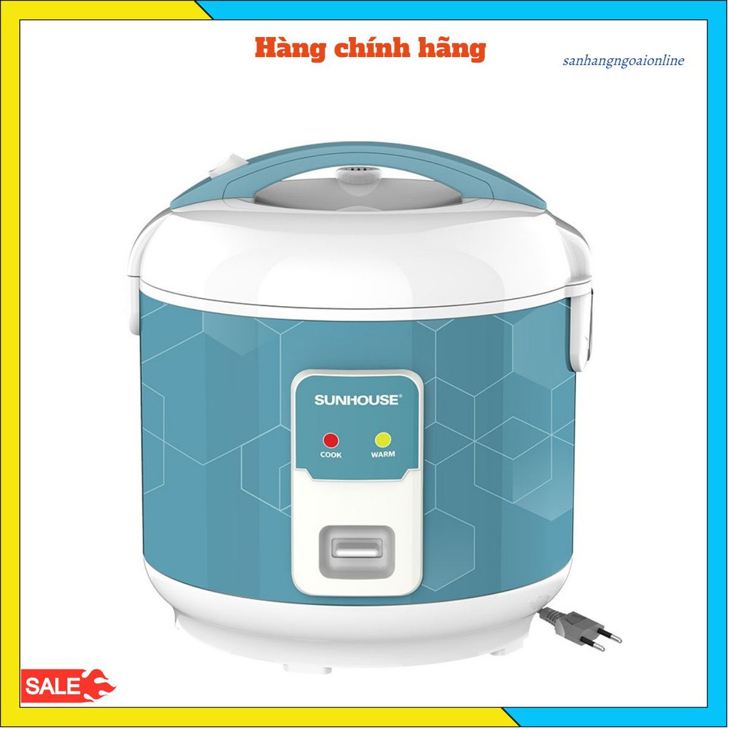 Nồi cơm điện 1.8L SUNHOUSE SHD8622G xanh - hàng chính hãng
