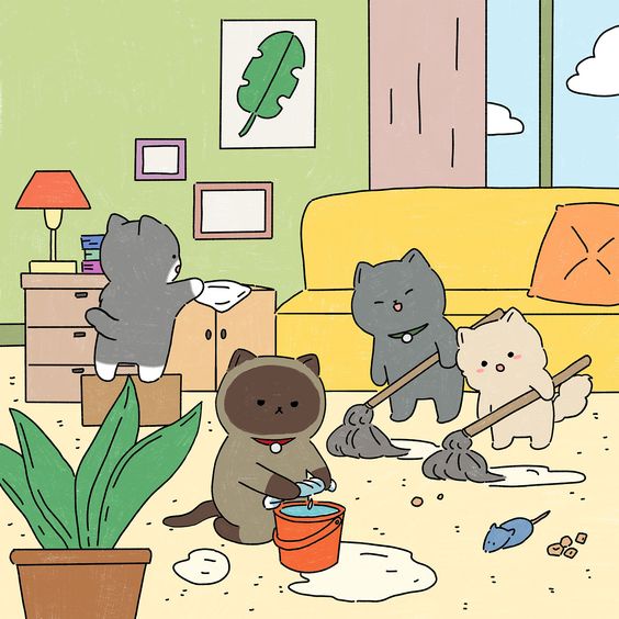 Bộ 20 tranh tô màu Happy cat giấy dầy đẹp
